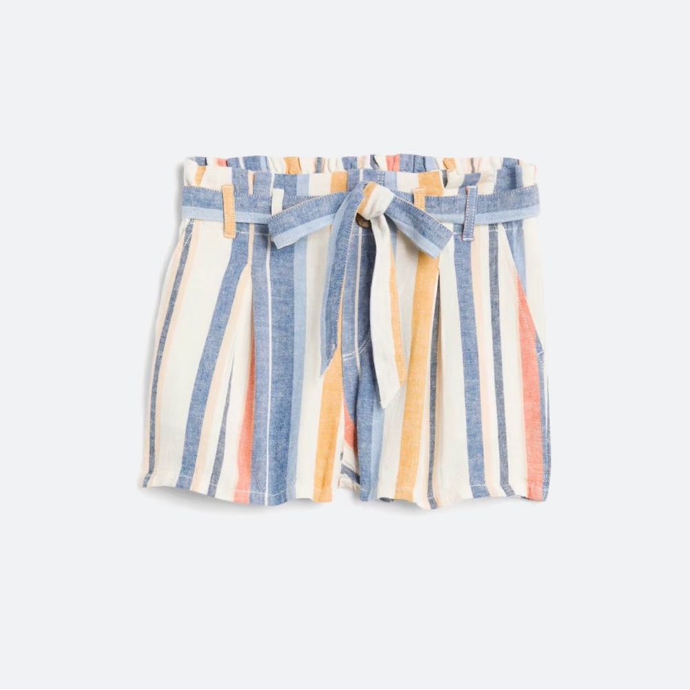 Striped Paperbag Shorts